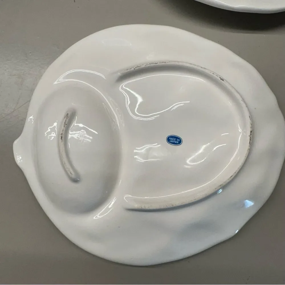 Vintage White Ceramic artichoke Plates